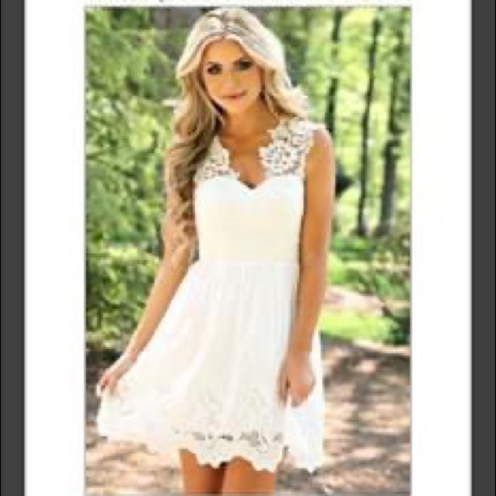 White lace dress